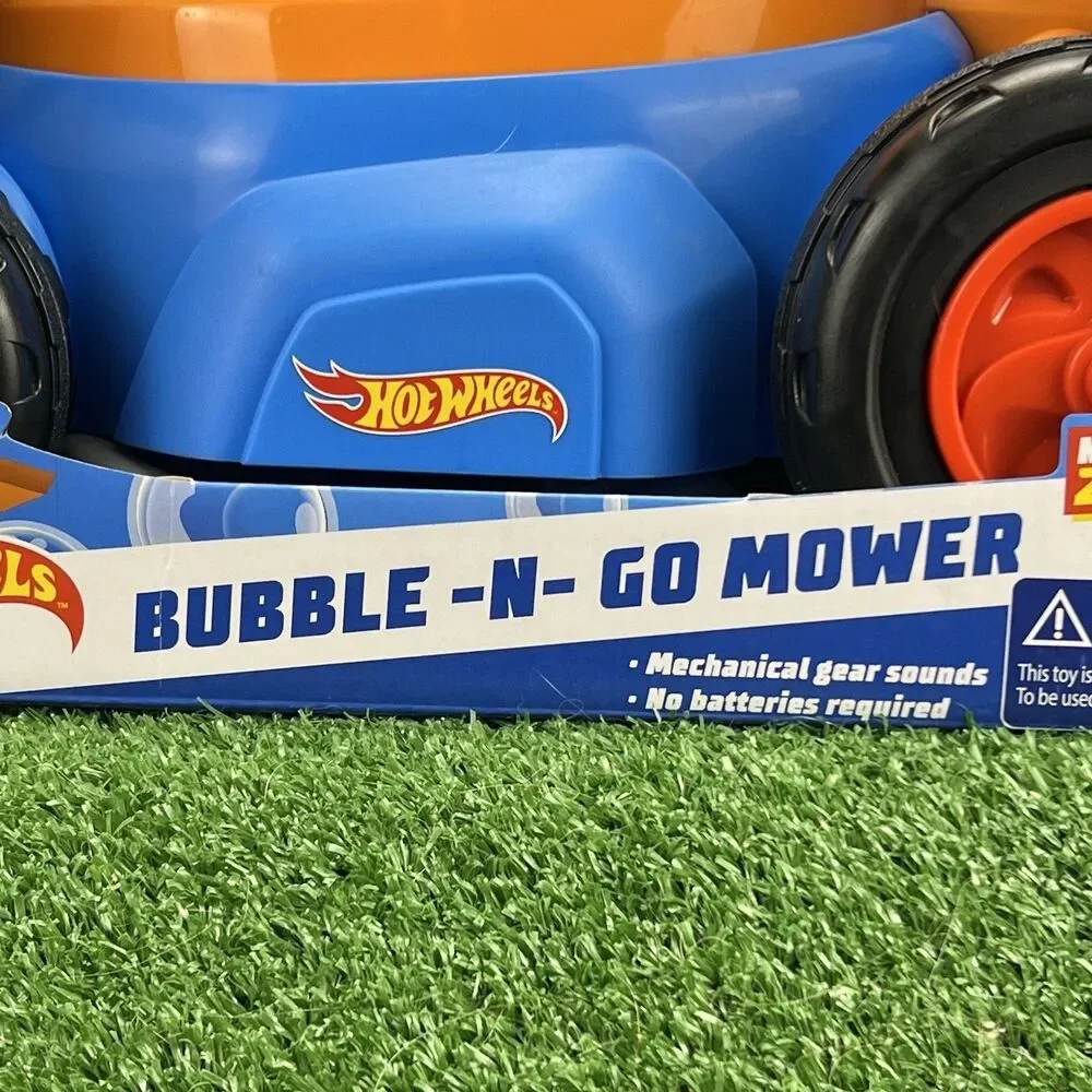Hot Wheels Bubble Lawn Mower Toddlers Summer Toy Indoor Outdoor‎ Garden Birthday